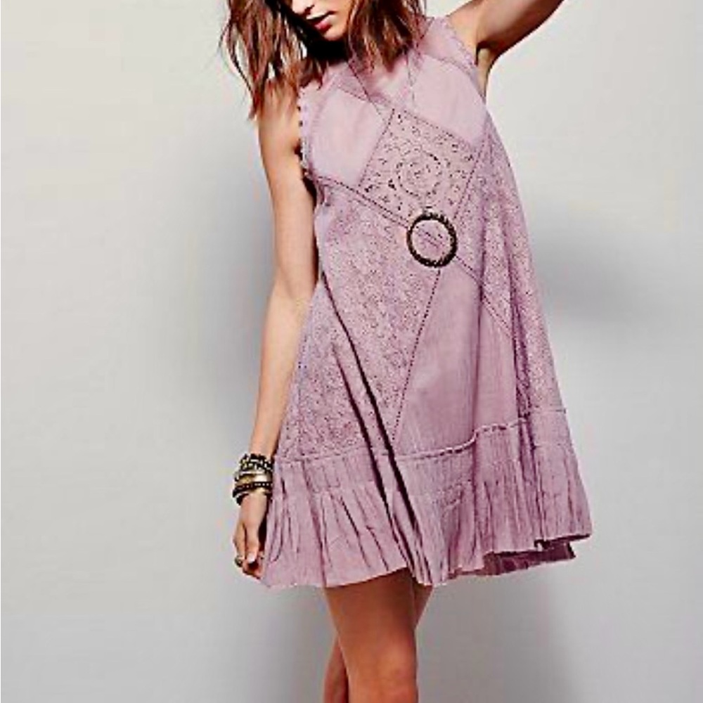Free People Elderberry Lace Mini Dress